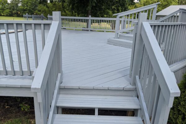 Gray Painted Deck - Our Work