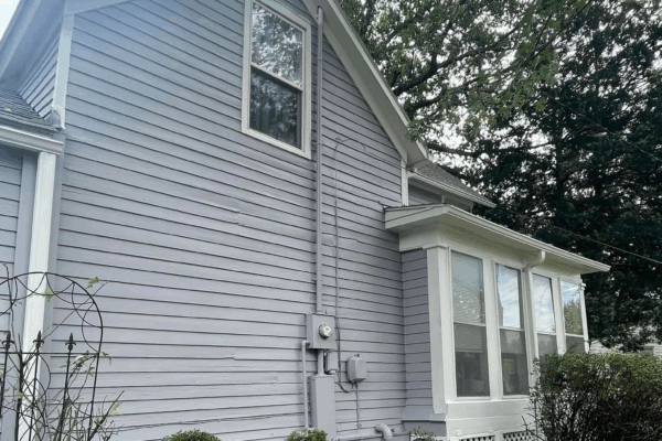 Side of Newly Painted Gray House - Our Work