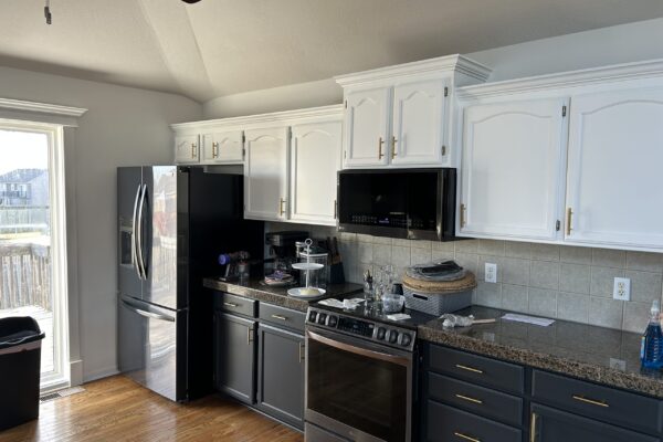 White Refinished Kitchen Cabinets - Our Work